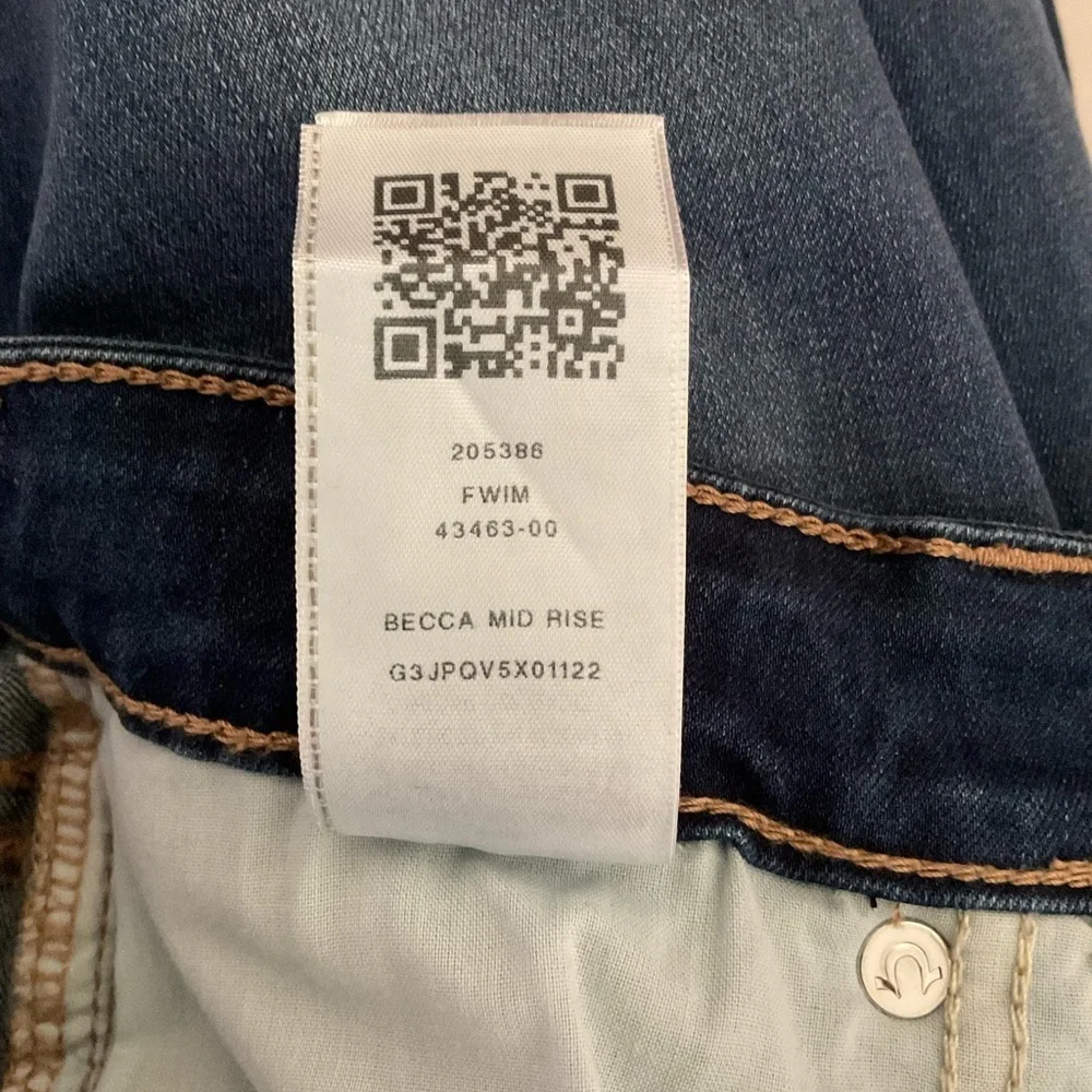 True Religion Becca Mid Rise Bootcut Dark Denim‎ Jeans Size 28